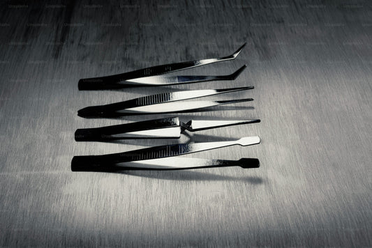 Tools arranged neatly on a clean surface